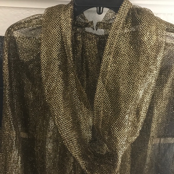 Sheer Gold Dust Woman Renaissance Cape - Picture 7 of 15